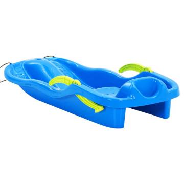 Blue Sledge with Brakes - Durable Polypropylene 87x40 cm