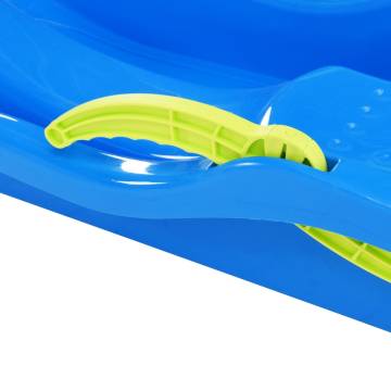 Blue Sledge with Brakes - Durable Polypropylene 87x40 cm