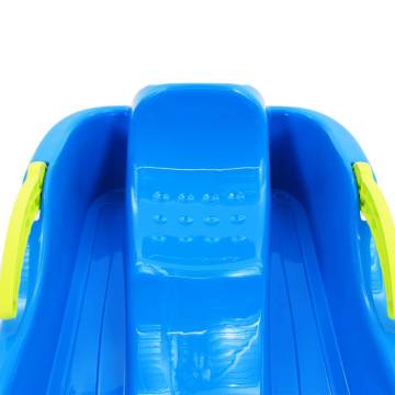 Blue Sledge with Brakes - Durable Polypropylene 87x40 cm