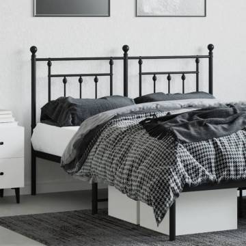 Stylish Black Metal Headboard 150 cm | Hipomarket