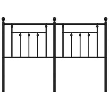 Stylish Black Metal Headboard 150 cm | Hipomarket