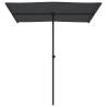 Outdoor Parasol with Aluminium Pole - 180x110 cm Black