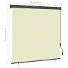 Outdoor Roller Blind 170x250 cm Cream - Stylish & Functional