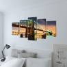 Canvas Wall Print Set Brooklyn Bridge | 200 x 100 cm