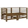 Garden Corner Sofas 2 pcs - Honey Brown Solid Wood Pine