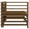 Garden Corner Sofas 2 pcs - Honey Brown Solid Wood Pine