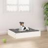 Dog Bed White 51.5x44x9 cm Solid Wood Pine Colour white Size 51.5 x 44 x 9 cm 