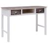 Writing Desk Brown 110x45x76 cm Wood Colour white and brown 