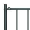 Fence Panel with Posts - Powder-coated Steel Anthracite | Hipo Market