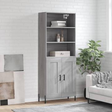 Highboard Grey Sonoma - Stylish Storage Solution | HipoMarket