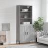 Highboard Grey Sonoma 69.5x34x180 cm Engineered Wood Colour grey sonoma Quantity in Package 1 Model 2 wood doors 