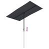 Outdoor Parasol with Aluminium Pole - 180x110 cm Black