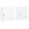 Elegant Wall Mounted Cabinets - 2 pcs White | Hipomarket UK