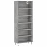 Stylish Highboard Grey Sonoma | 69.5x32.5x180 cm