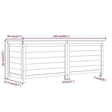 Outdoor Cushion Box Anthracite - Solid Wood Fir Storage