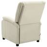 Comfortable Cream White Faux Leather Massage Chair