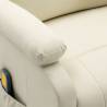 Comfortable Cream White Faux Leather Massage Chair