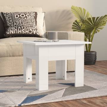 High Gloss White Coffee Table - Modern & Stylish - 55x55x42 cm