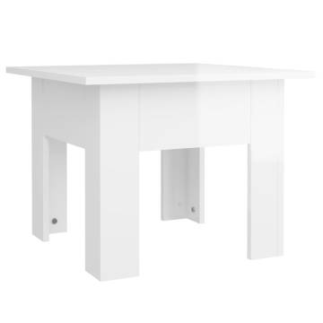 High Gloss White Coffee Table - Modern & Stylish - 55x55x42 cm