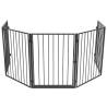 Fireplace Fence for Pets - Black Steel Safety Barrier