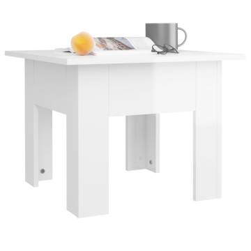 High Gloss White Coffee Table - Modern & Stylish - 55x55x42 cm