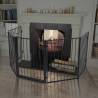 Fireplace Fence for Pets - Black Steel Safety Barrier