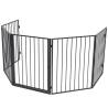 Fireplace Fence for Pets - Black Steel Safety Barrier