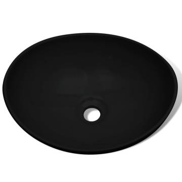 Stylish Black Ceramic Basin 40x33 cm for Modern Interiors