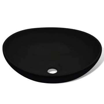 Stylish Black Ceramic Basin 40x33 cm for Modern Interiors