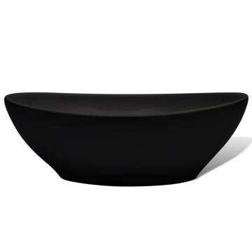 Stylish Black Ceramic Basin 40x33 cm for Modern Interiors