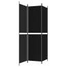 3-Panel Room Divider Black 150x200 cm Fabric | Hipo Market