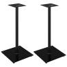 Premium Speaker Stands - Black Tempered Glass, 2 Pcs