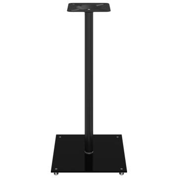 Premium Speaker Stands - Black Tempered Glass, 2 Pcs