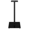 Premium Speaker Stands - Black Tempered Glass, 2 Pcs