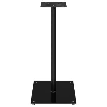 Premium Speaker Stands - Black Tempered Glass, 2 Pcs