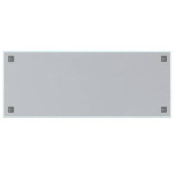 Wall-mounted Magnetic Board White 100x40 cm - Tempered Glass