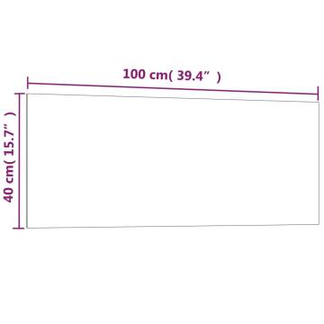 Wall-mounted Magnetic Board White 100x40 cm - Tempered Glass