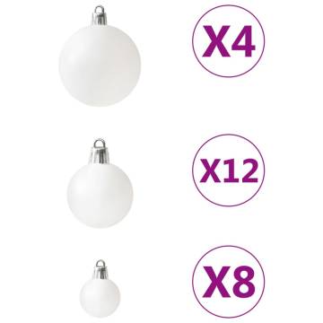 100 Piece White Christmas Ball Set - Decorate Your Tree