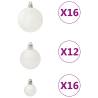 100 Piece White Christmas Ball Set - Decorate Your Tree