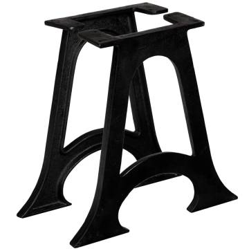 Coffee Table Legs 2 pcs with Arched Base - Cast Iron A-Frame