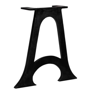 Coffee Table Legs 2 pcs with Arched Base - Cast Iron A-Frame