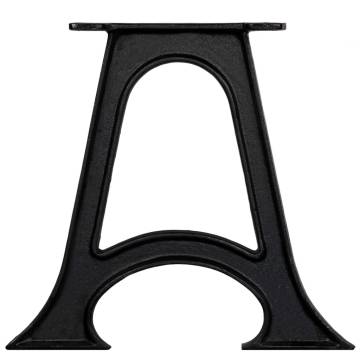 Coffee Table Legs 2 pcs with Arched Base - Cast Iron A-Frame