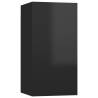 Stylish High Gloss Black TV Cabinet | 30.5x30x60 cm