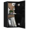 Stylish High Gloss Black TV Cabinet | 30.5x30x60 cm