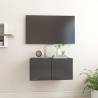 Hanging TV Cabinet High Gloss Grey 60x30x30 cm Colour high gloss grey Quantity in Package 1 