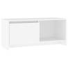 Elegant White TV Cabinet - 90x35x40 cm | Hipomarket UK