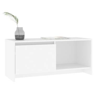 Elegant White TV Cabinet - 90x35x40 cm | Hipomarket UK