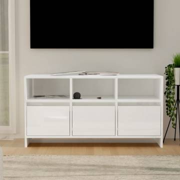 High Gloss White TV Cabinet - Stylish & Durable | HiPoMarket