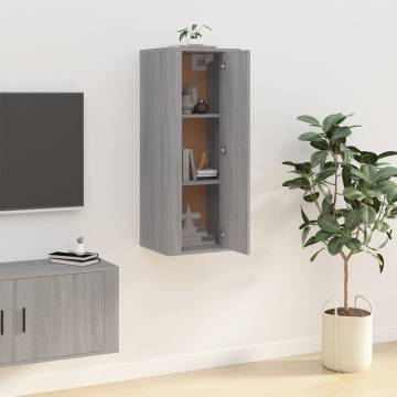 Wall Mounted TV Cabinet Grey Sonoma - Modern & Functional Design