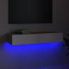 Stylish TV Cabinet with LED Lights - White & Sonoma Oak